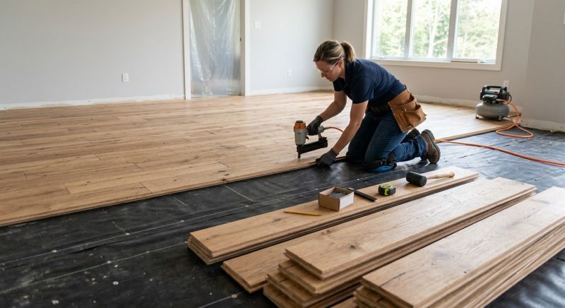 Wide Plank Floor Installation in Powhatan, VA